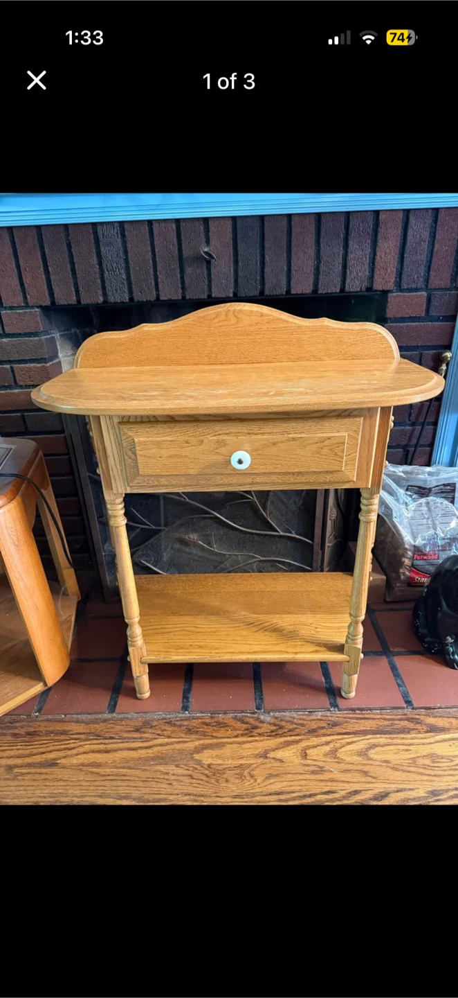 Oak console table
