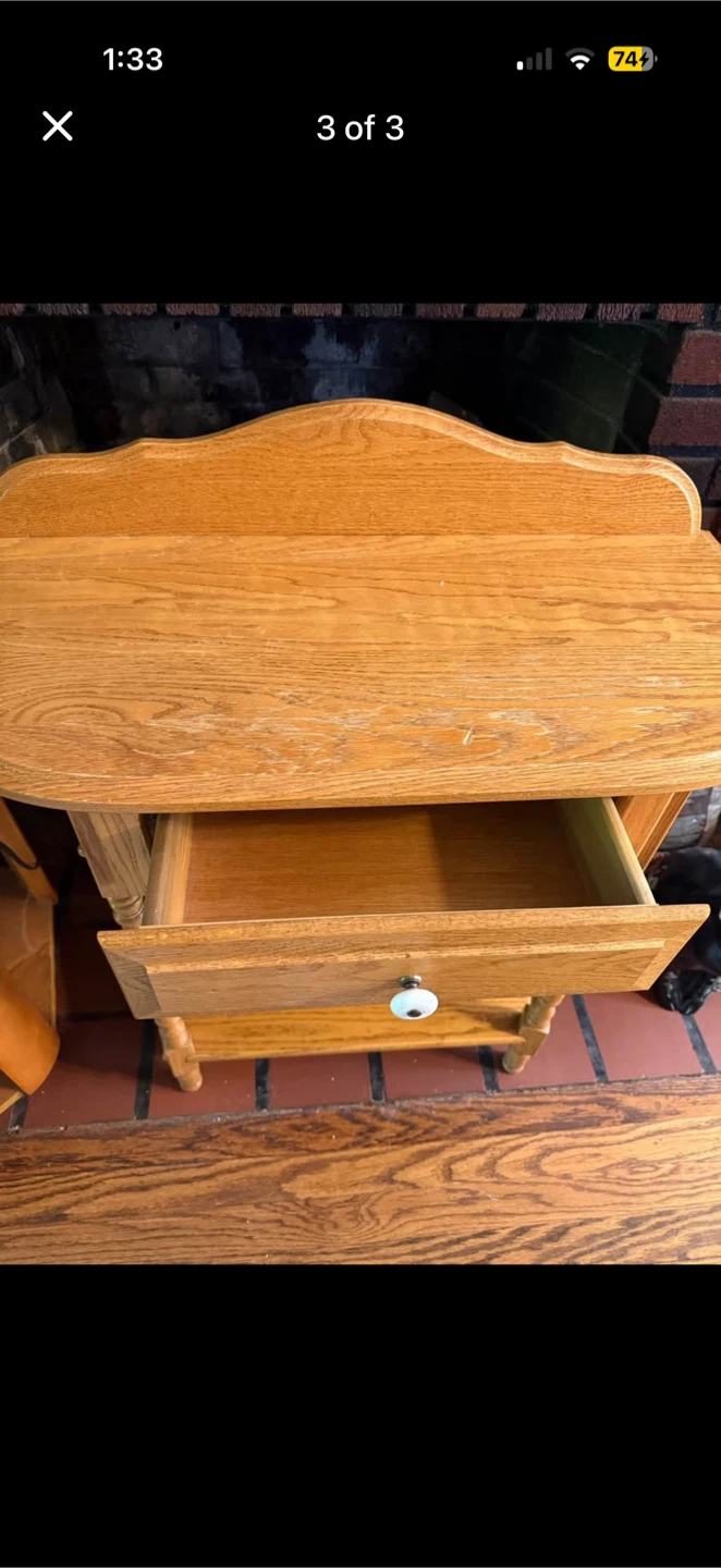 Oak console table - photo 3