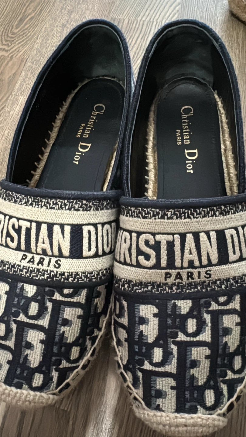 Authentic Christian Dior Oblique Espadrilles Size 37