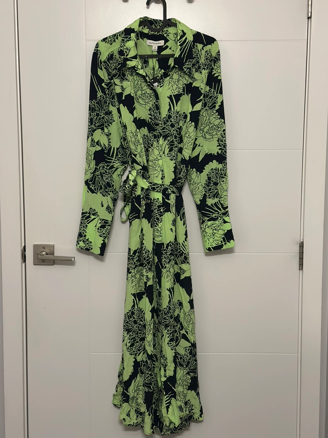 Autograph Floral Print Shirt Dress Size 18