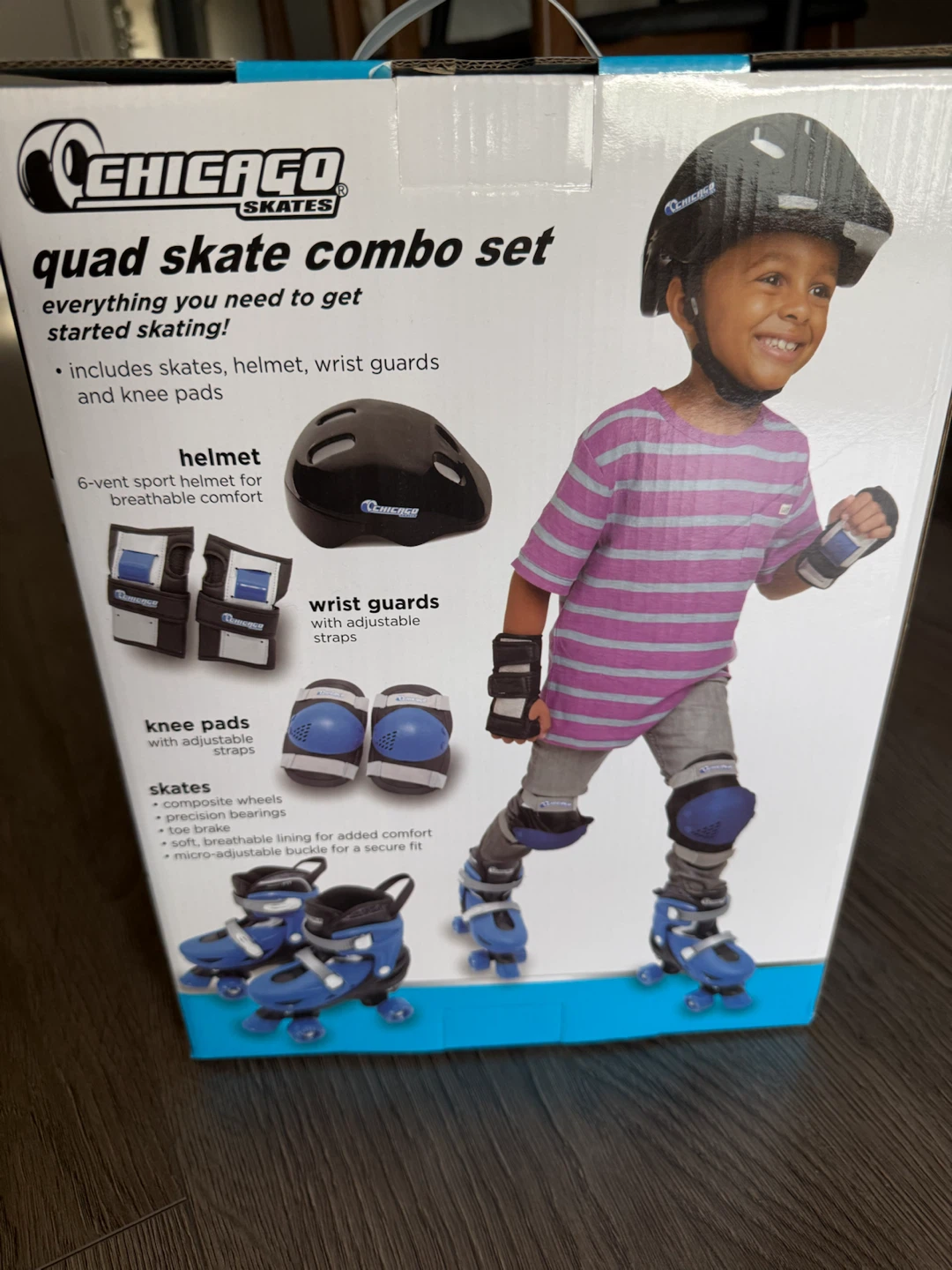 Chicago Kids Skates Quad Skate Set, Size 10-13