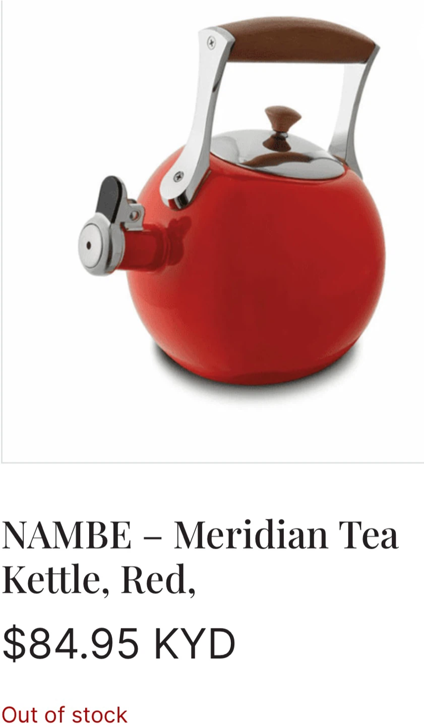 Nambe Meridian Tea Kettle - Red
