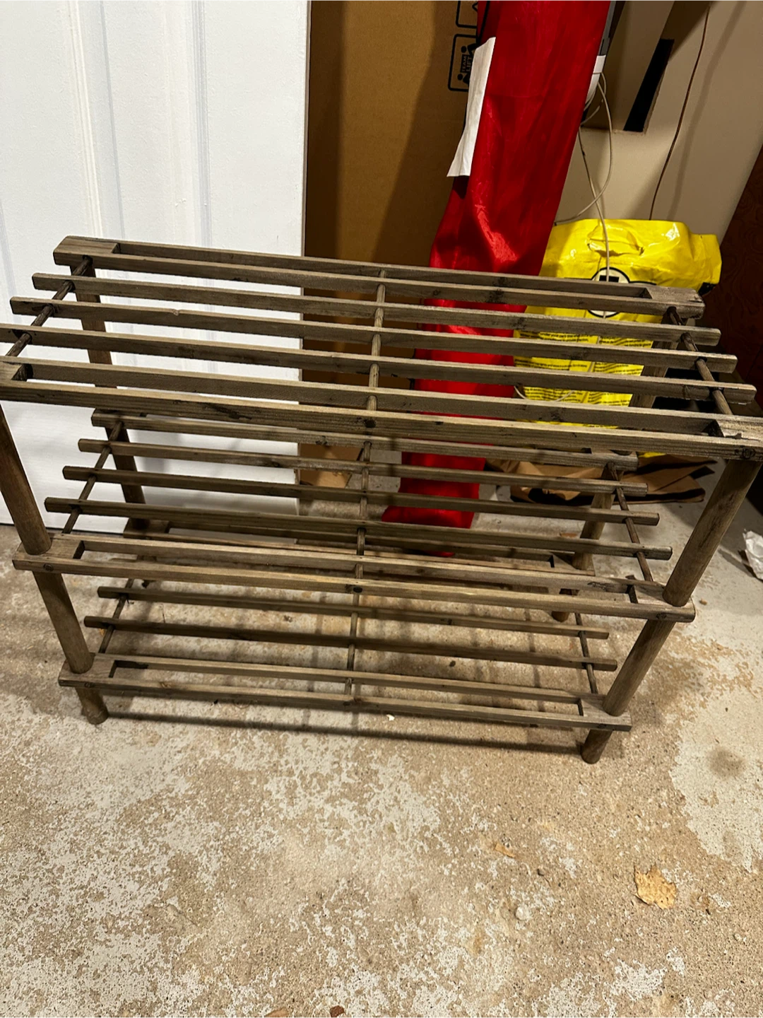 Wooden Three-Tier Shoe Rack