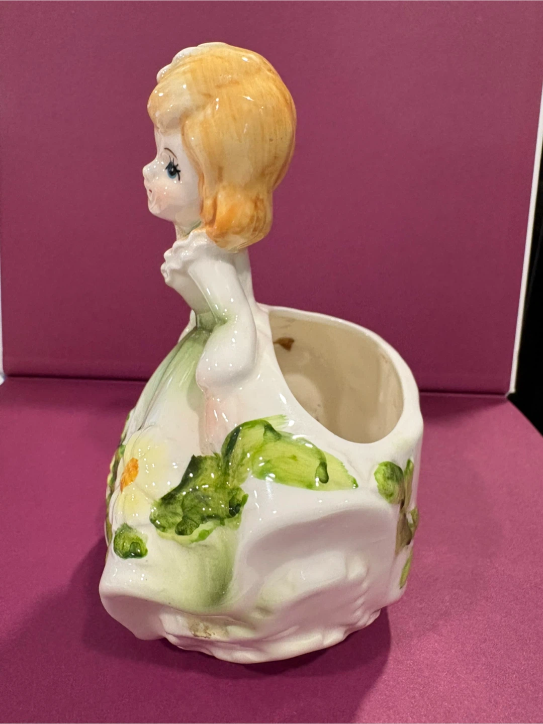 Vintage Relpo Ceramic Girl Planter - photo 2