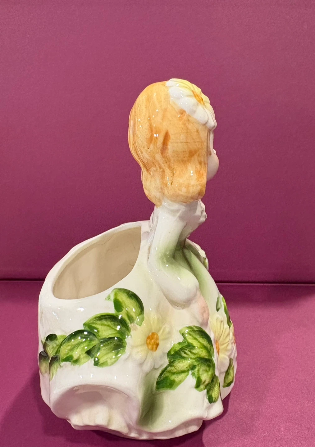 Vintage Relpo Ceramic Girl Planter - photo 3