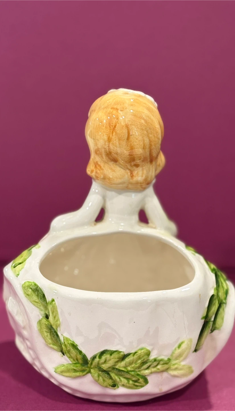 Vintage Relpo Ceramic Girl Planter - photo 4