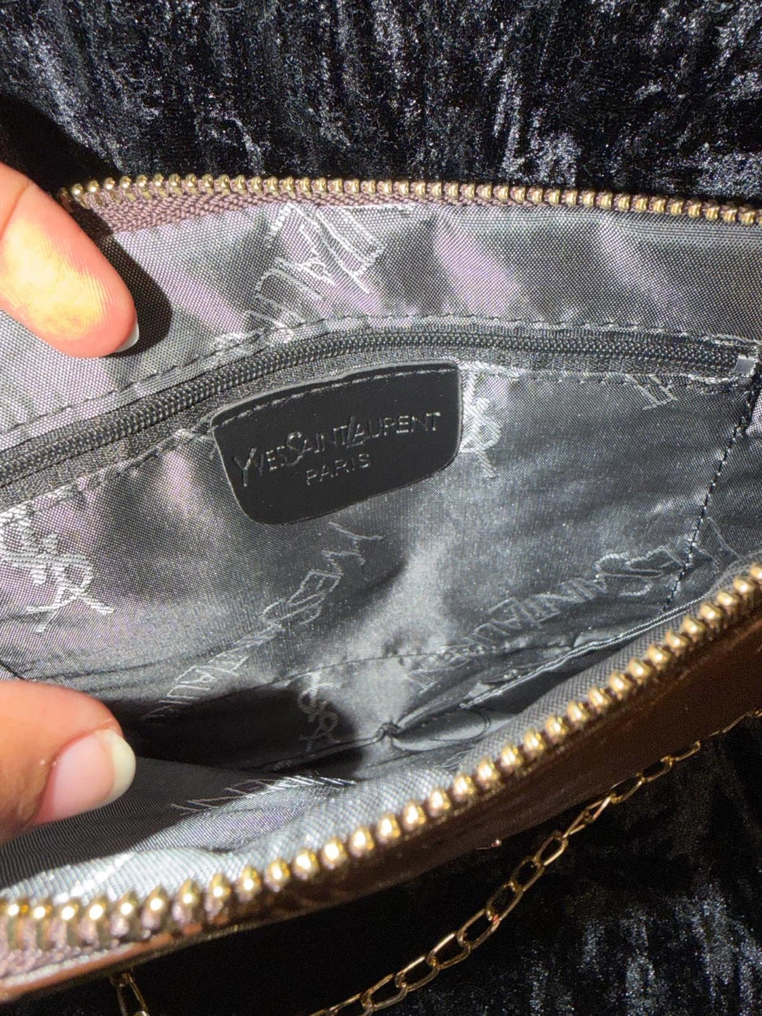 Yves Saint Laurent Brown Quilted Clutch - photo 4