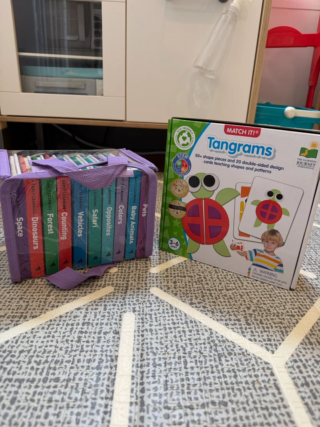 Early Learning Library & Tangram Puzzle Bundle