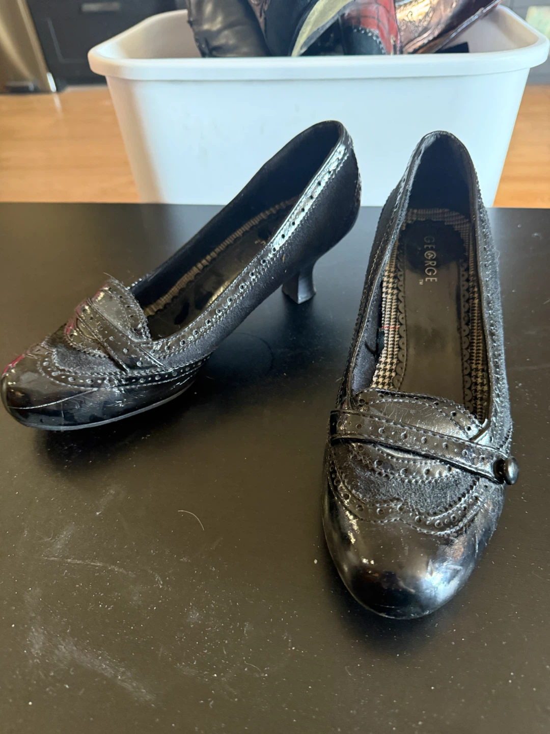 George Black Brogue Pumps