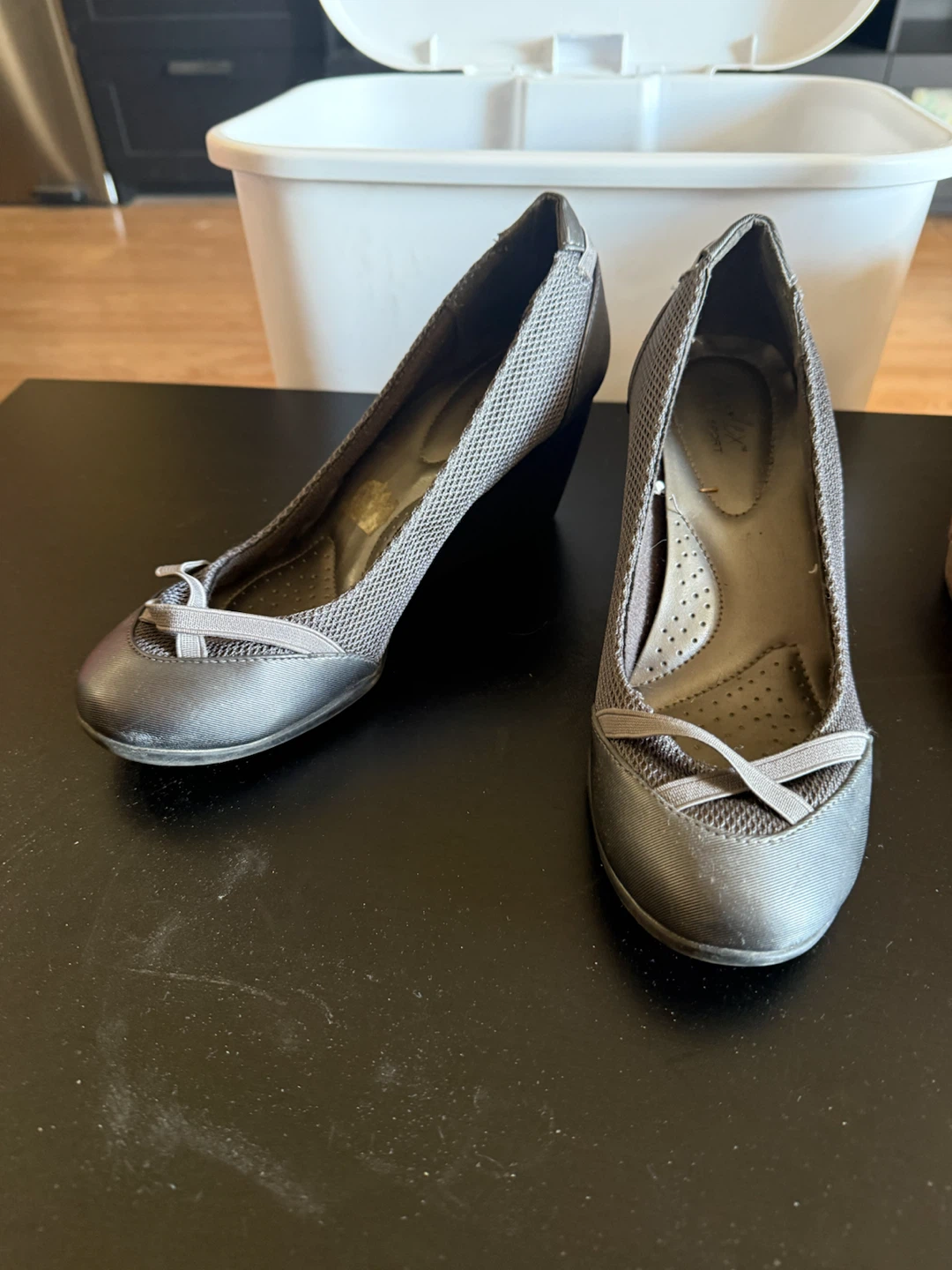 J. Renee Sport Wedge Heels Grey