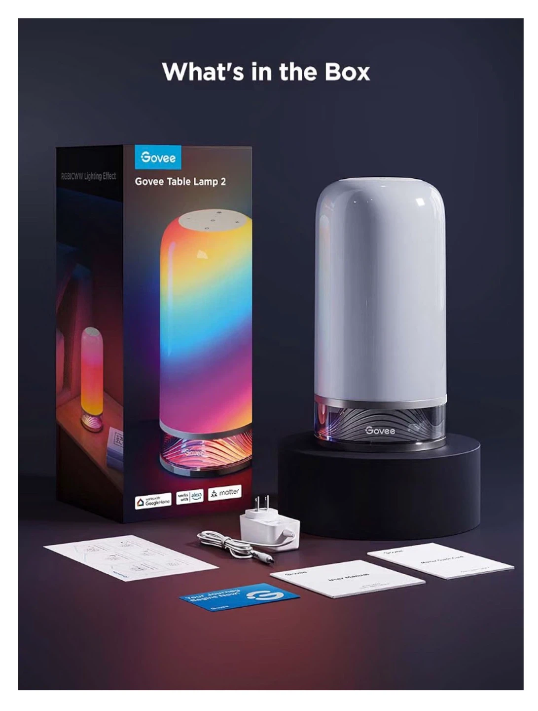 Govee RGBIC Smart Table Lamp 2 Google/Alexa Compatible - photo 3