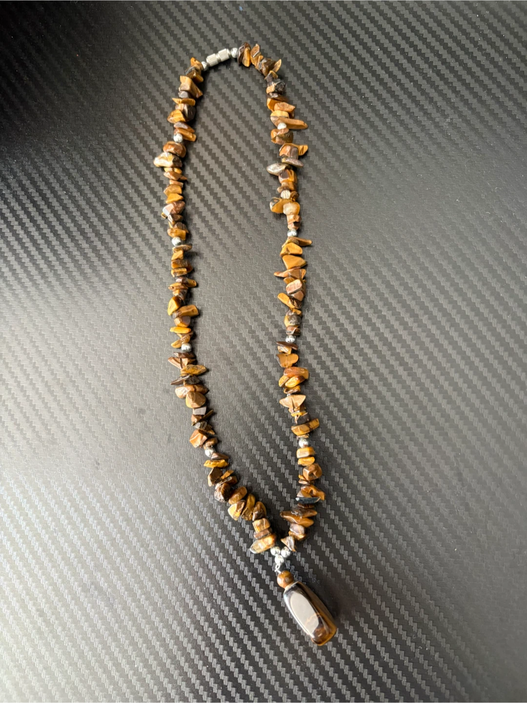 Tiger's Eye Stone Bead Necklace