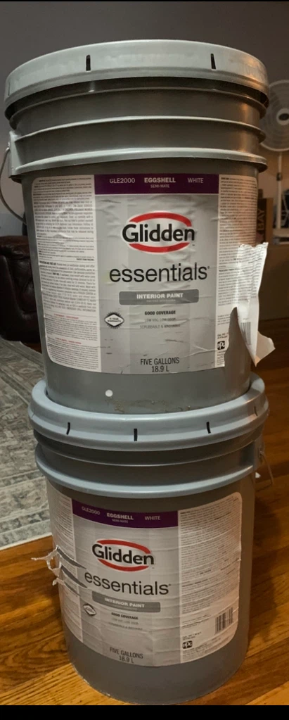Glidden Essentials Eggshell White Interior Paint 5 Gallons - photo 2