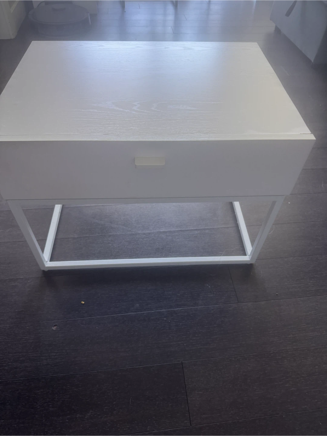 Modern White Bedside Table - photo 5