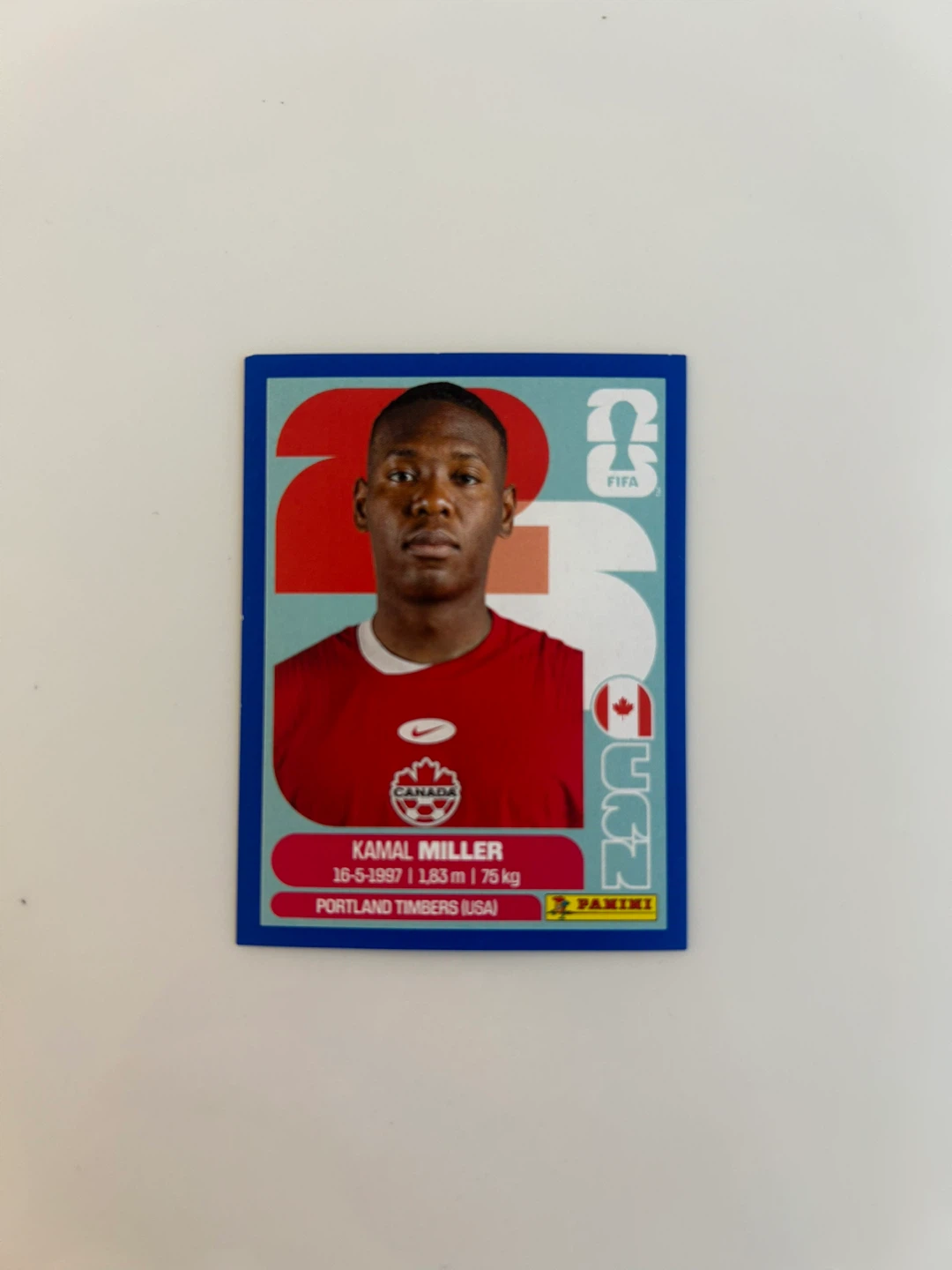 Panini FIFA World Cup 2026 Kamal Miller Trading Card