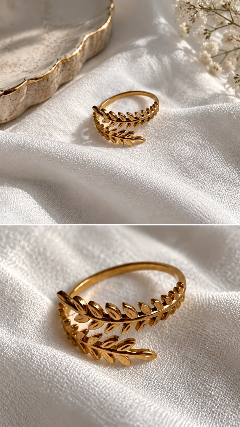 Gold Leaf Ring - photo 2