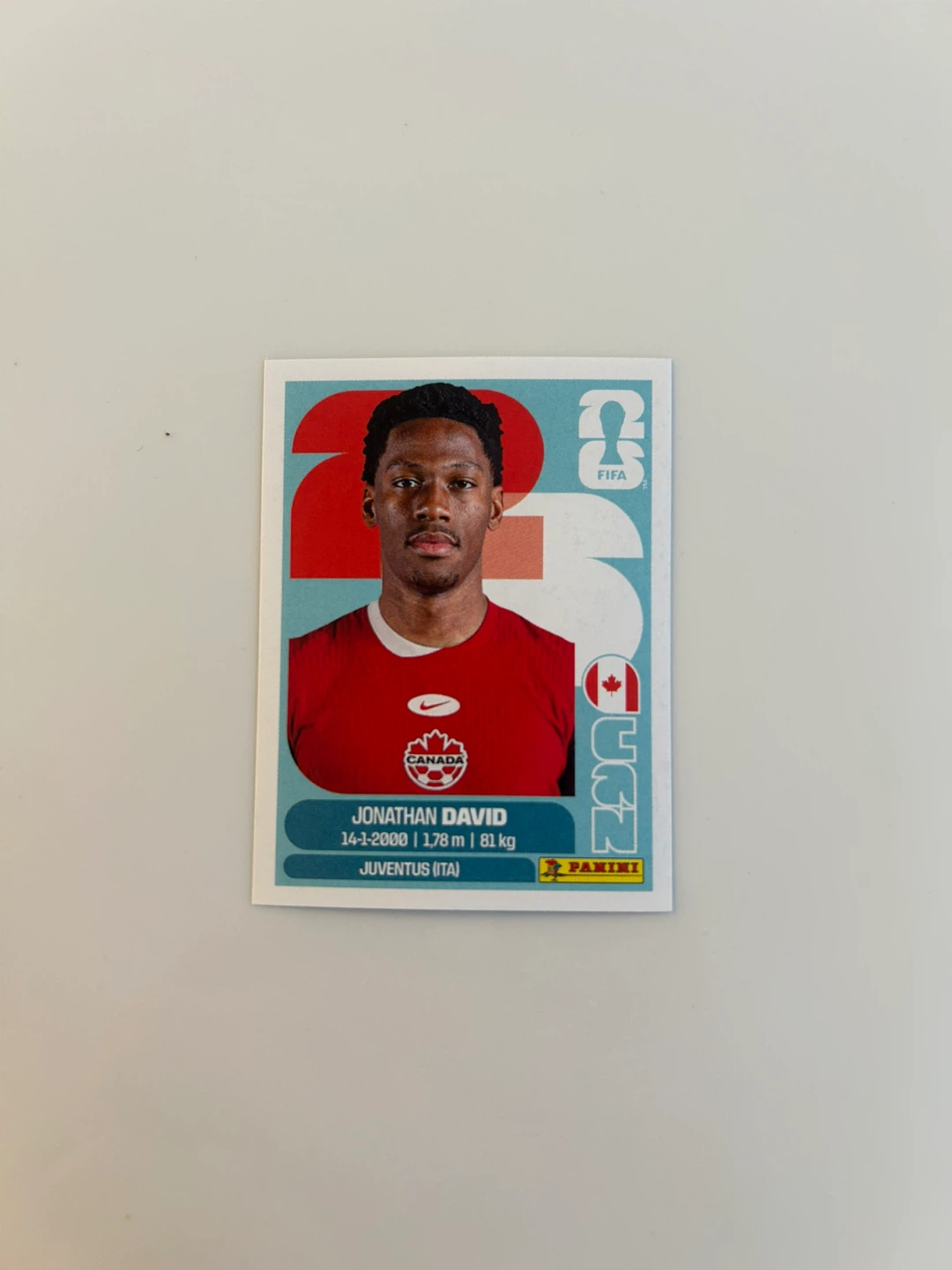Panini FIFA World Cup 2026 Jonathan David Trading Card