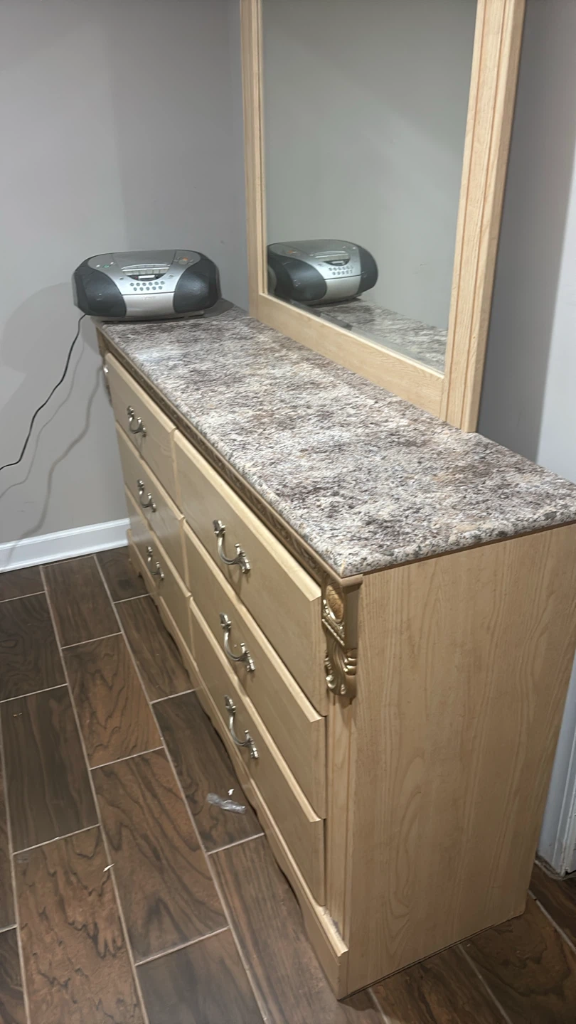 Bedroom Furniture Set with Faux Stone Tops - photo 2