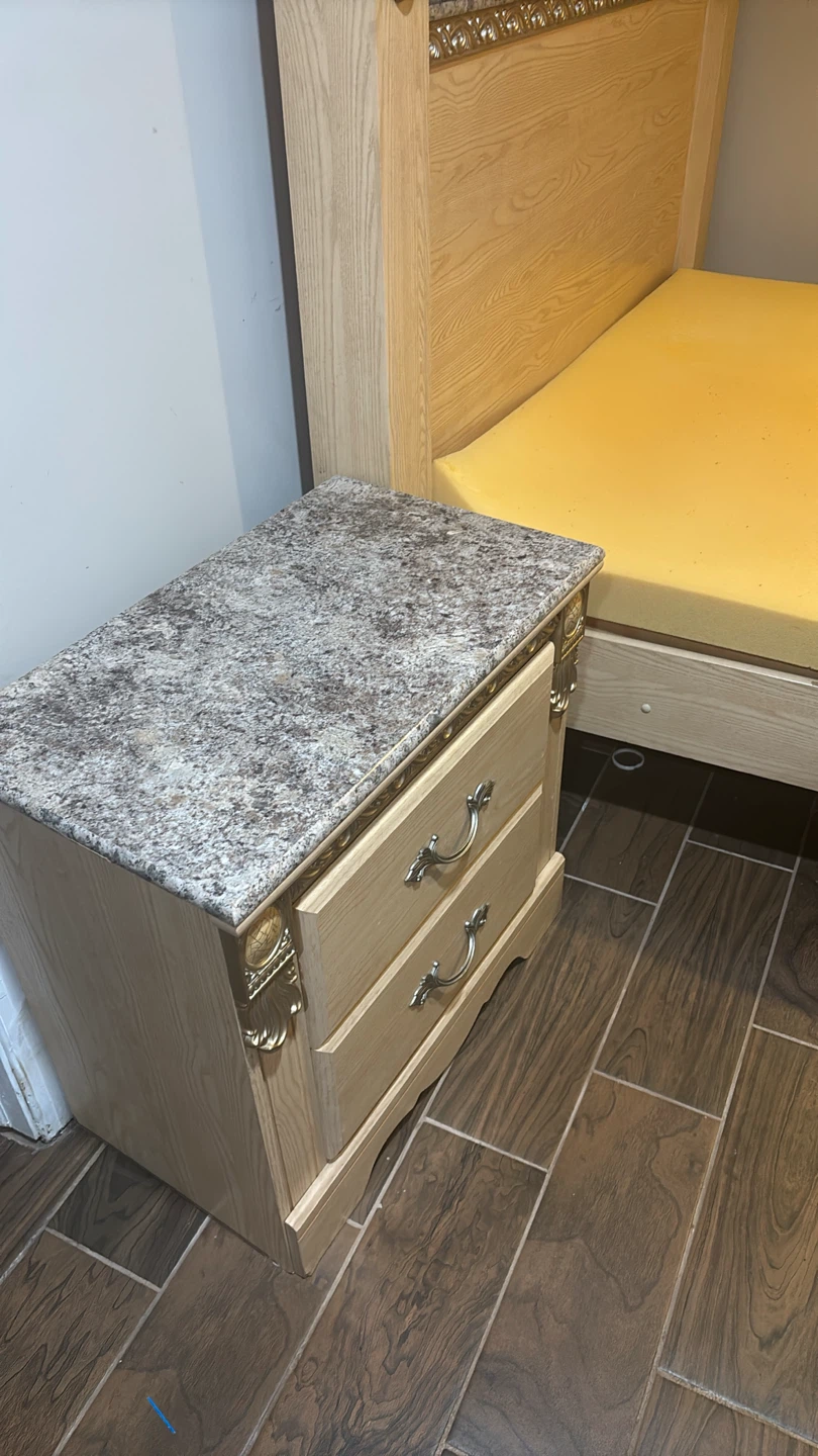 Bedroom Furniture Set with Faux Stone Tops - photo 5