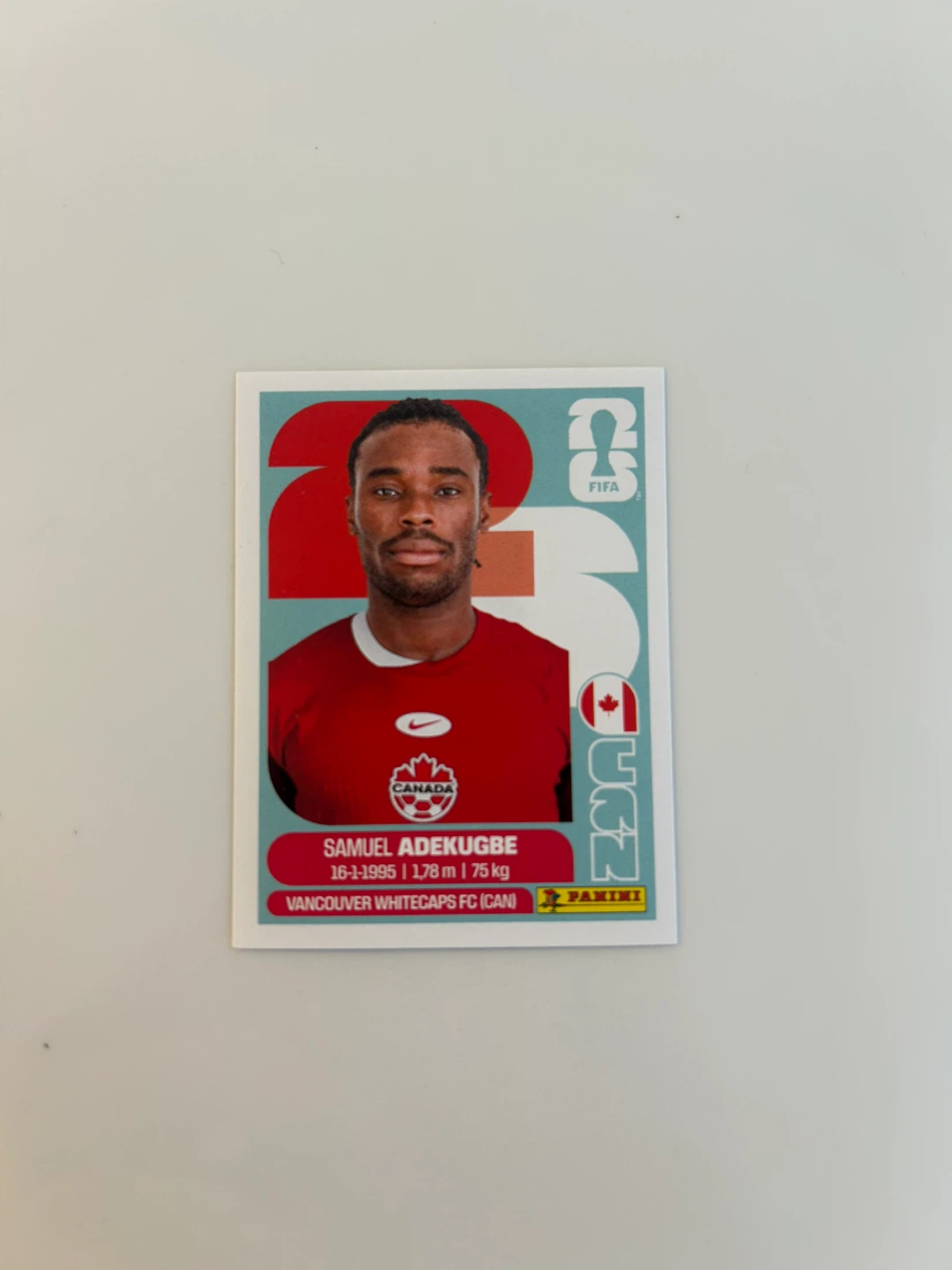 Panini FIFA World Cup 2026 Samuel Adekugbe Card