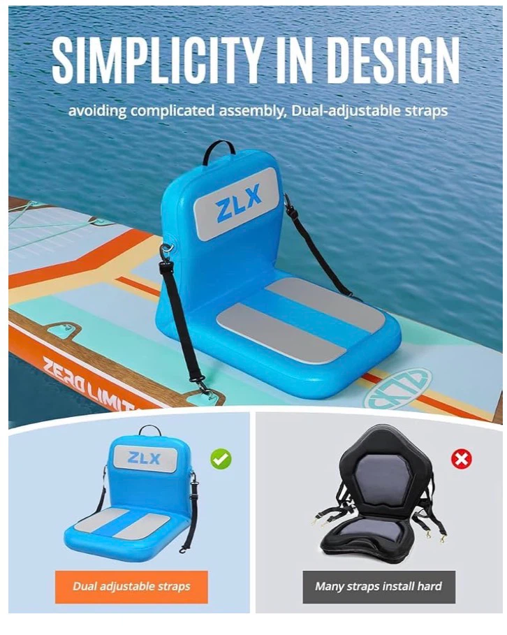 ZLX Inflatable Paddle Board Seat with Air Pump
