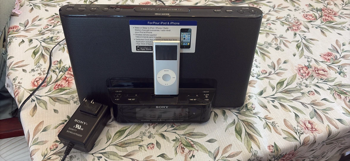 iPod and Sony speaker