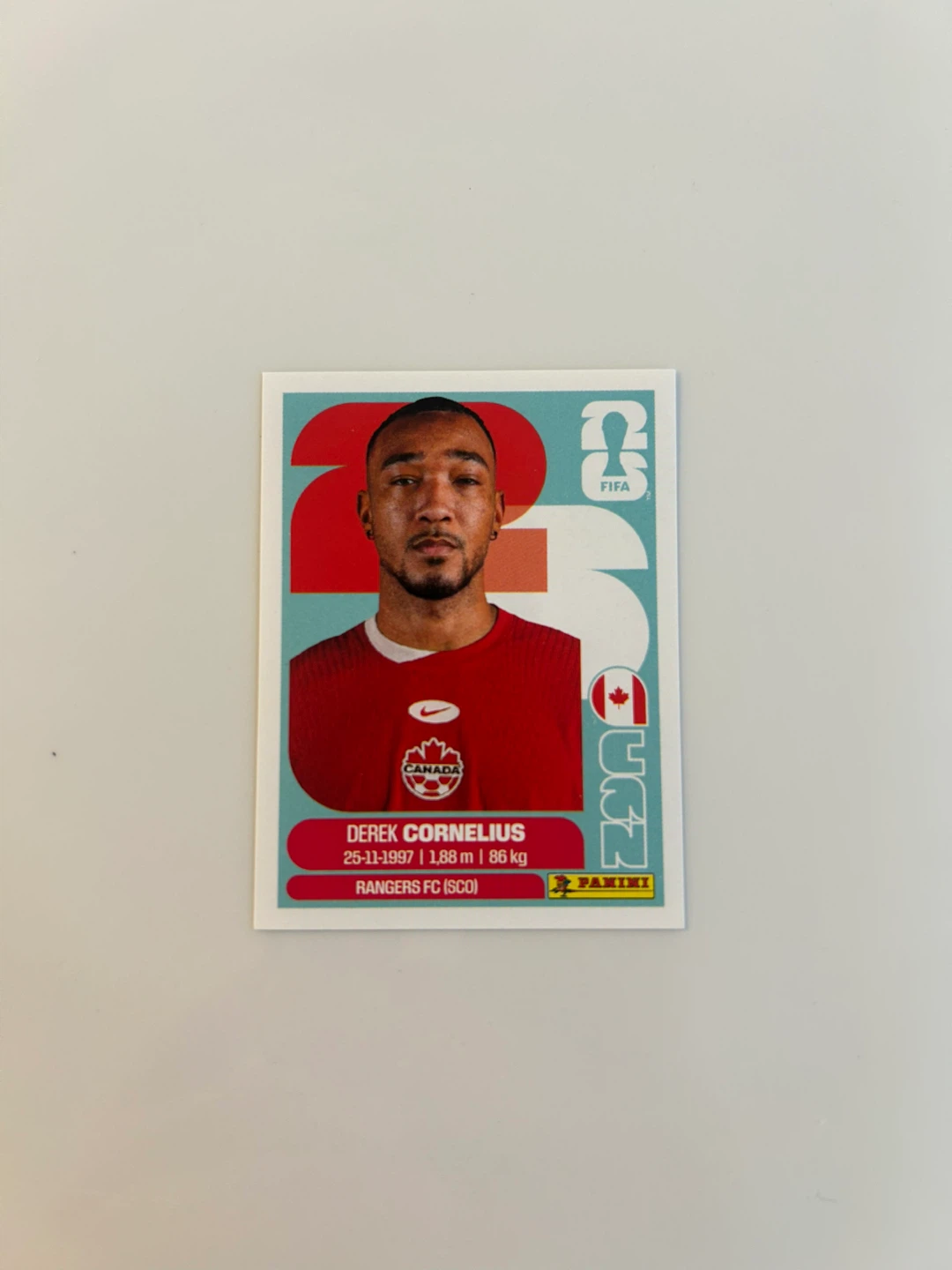 Panini FIFA World Cup 2026 Derek Cornelius Trading Card