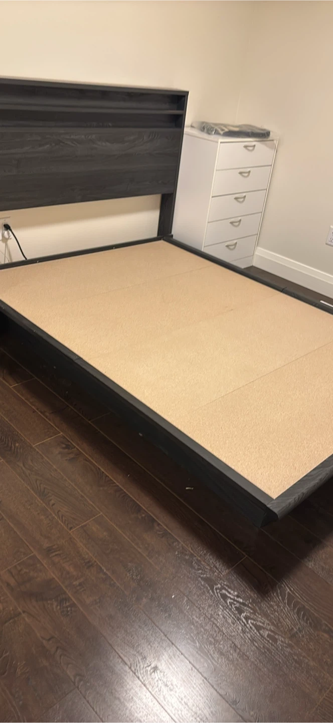 Double Bed Frame with Storage Headboard