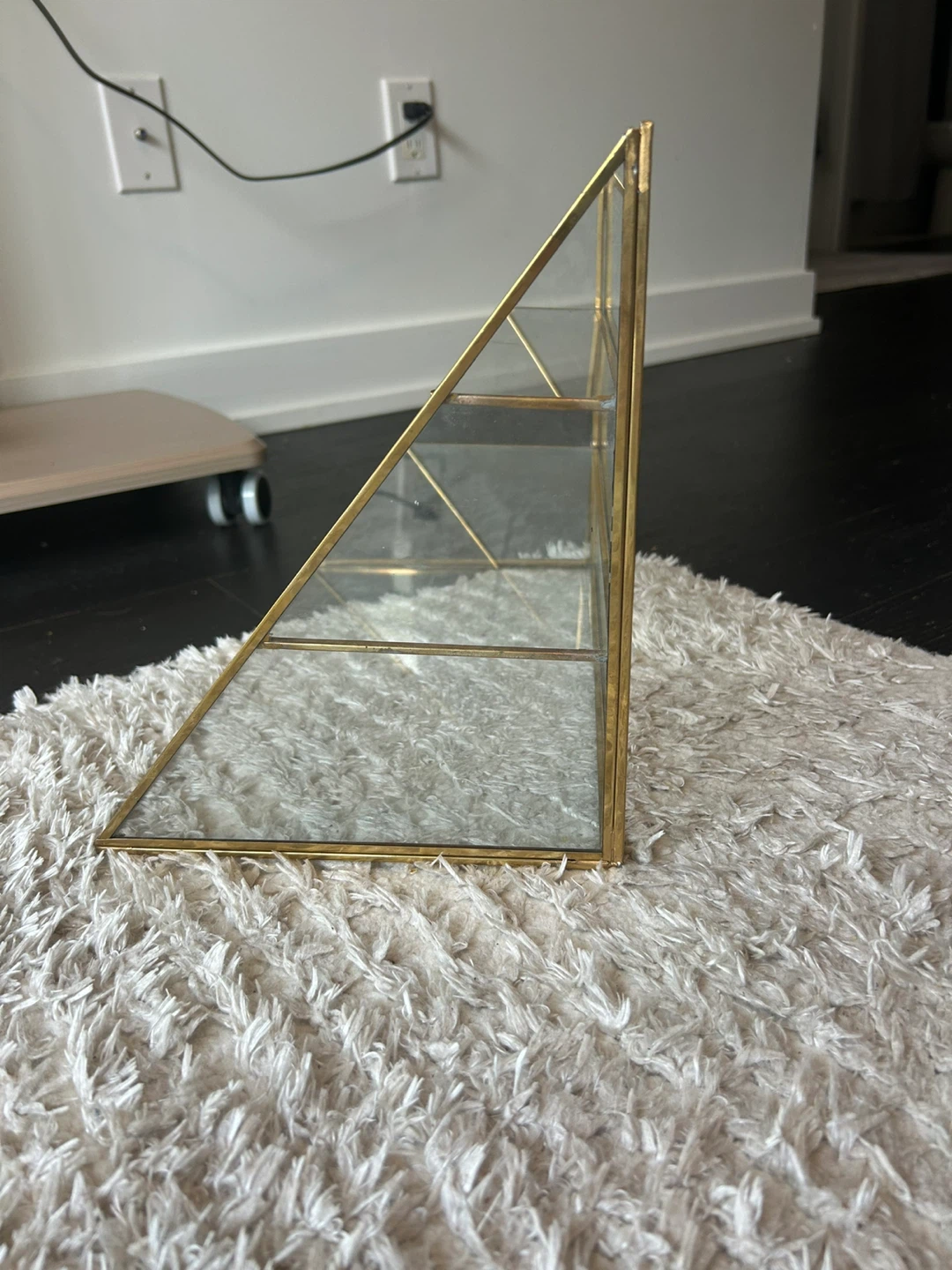 Gold and Glass Tiered Display Shelf - photo 3