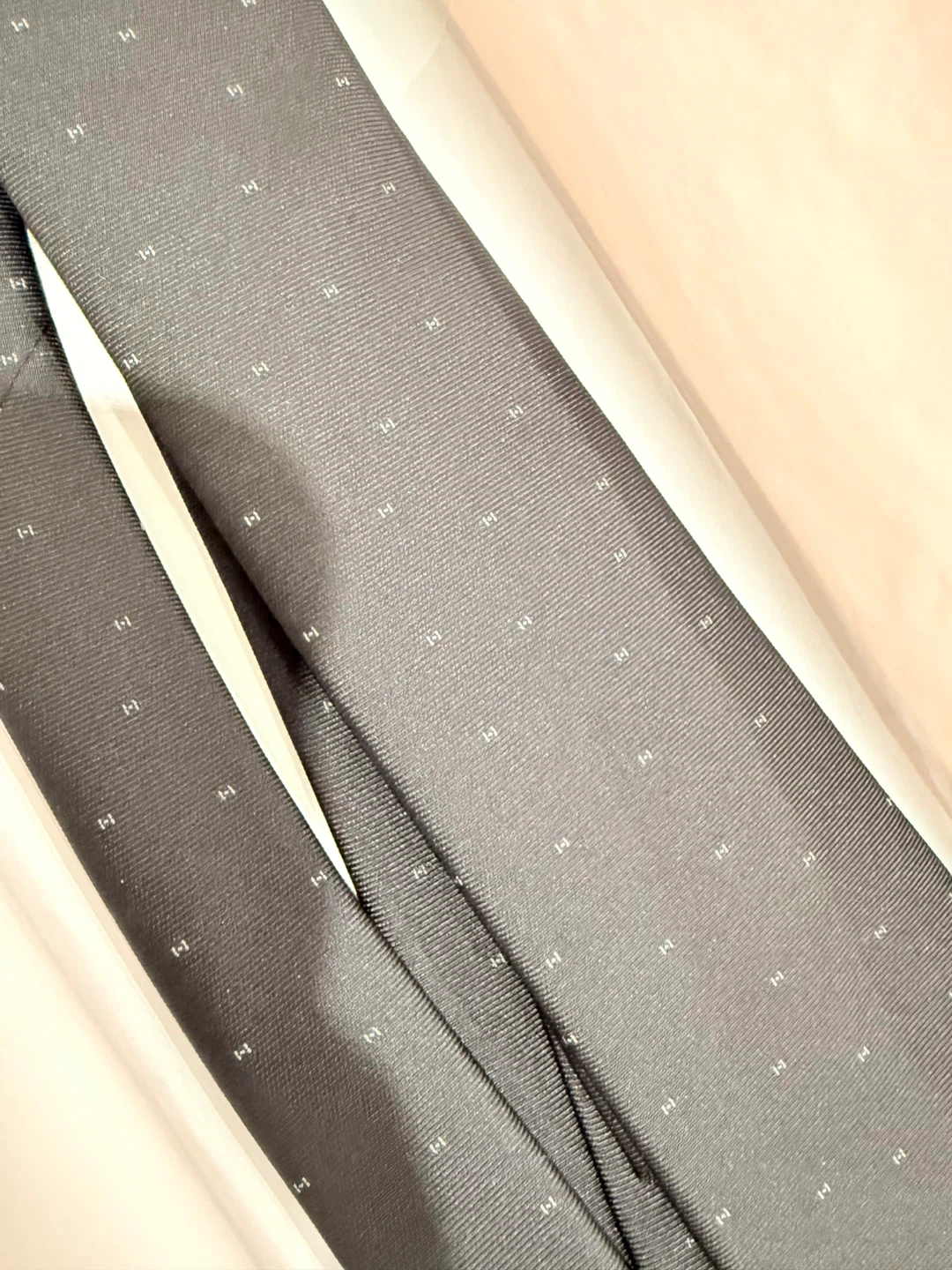 Hermes Silk Tie Noir/Gris 7cm - photo 4
