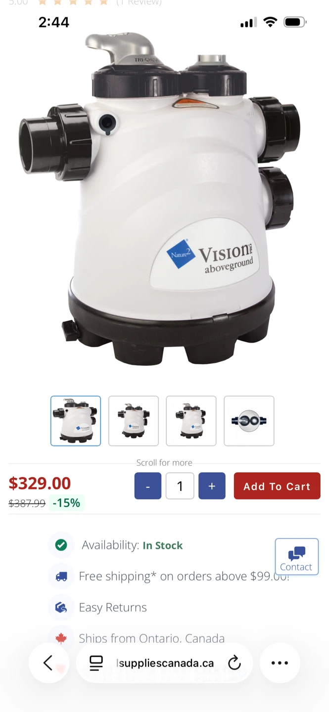 Nature2 Vision Pro Aboveground Mineral Sanitizer