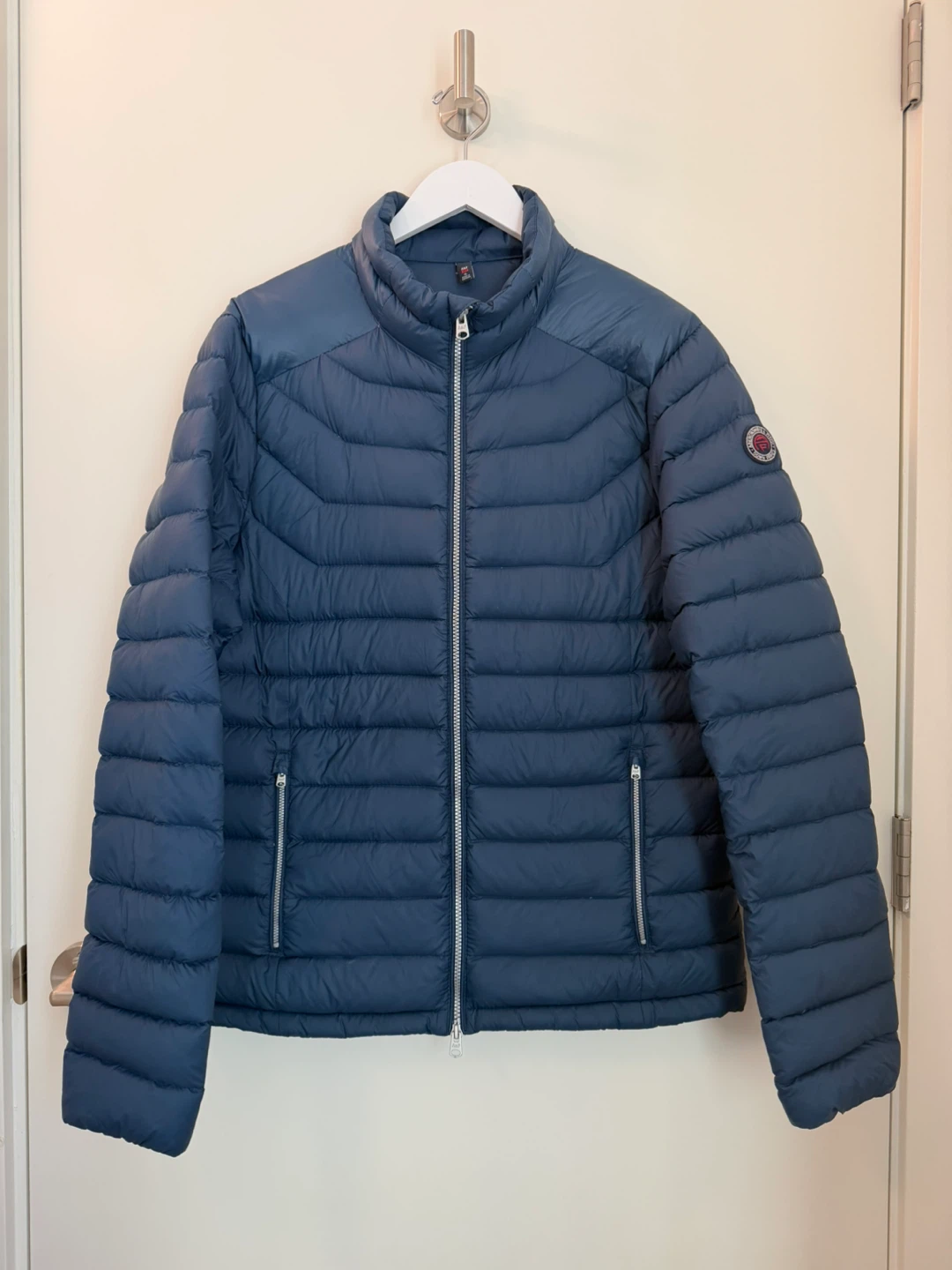 Abercrombie & Fitch Men's Slate Blue Quilted Ultra Puffer Jacket