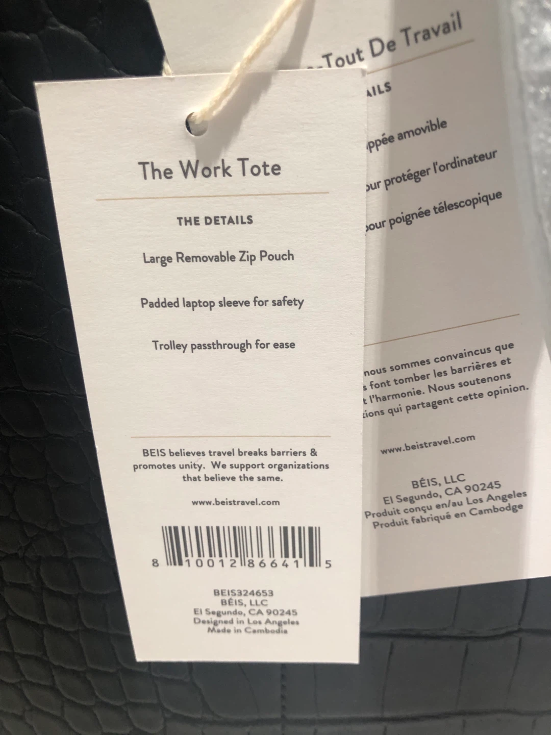 BÉIS The Work Tote - Black - photo 2
