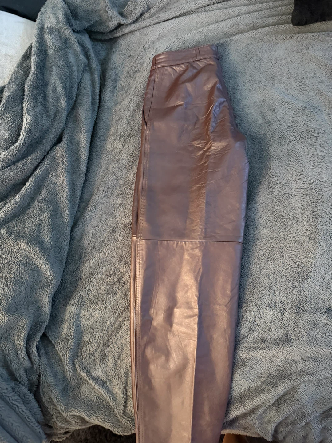 Vintage Brown Leather Trousers - photo 3