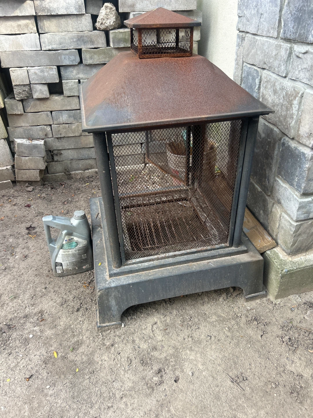 Outdoor Metal Fireplace