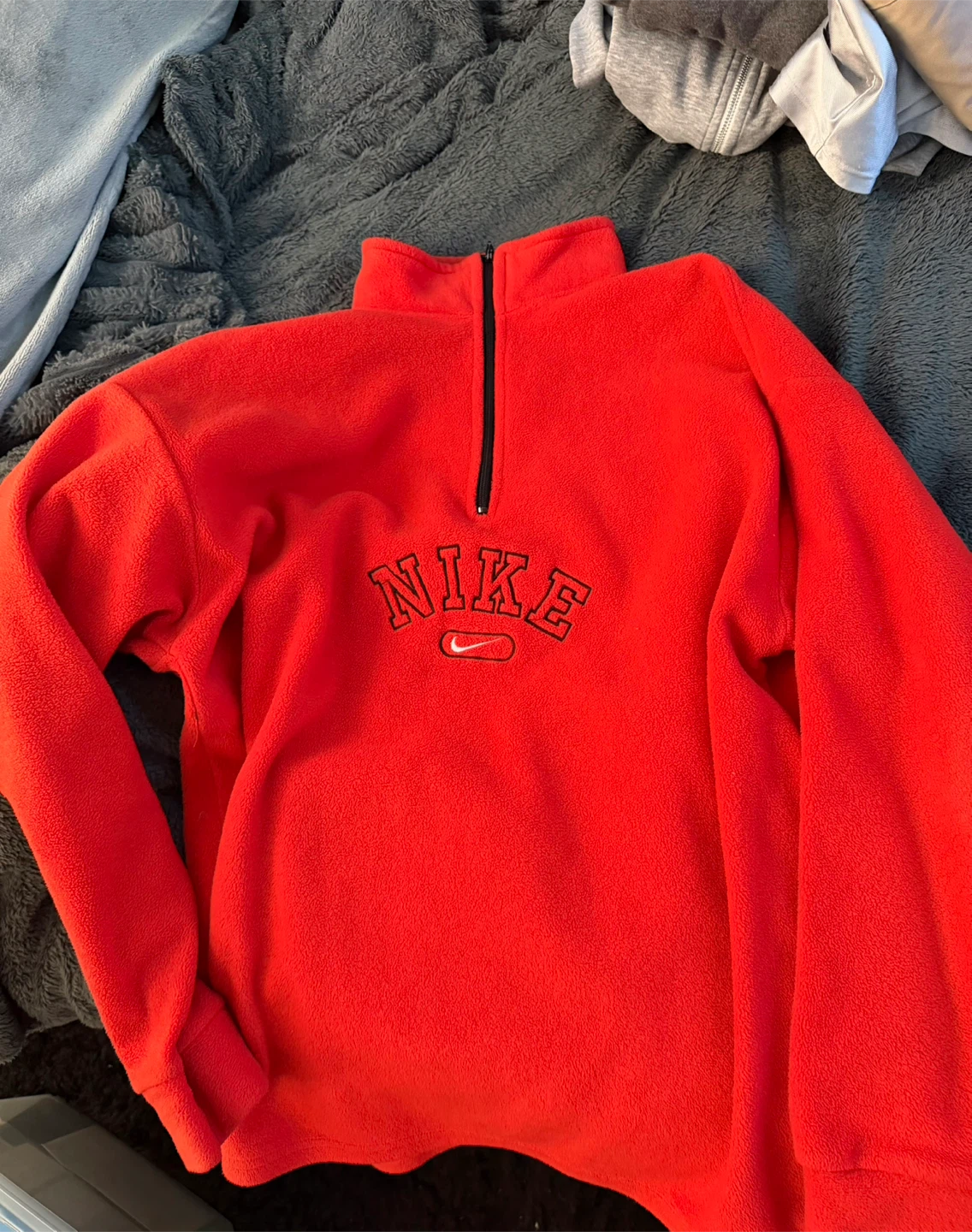 Nike Red Quarter-Zip Fleece