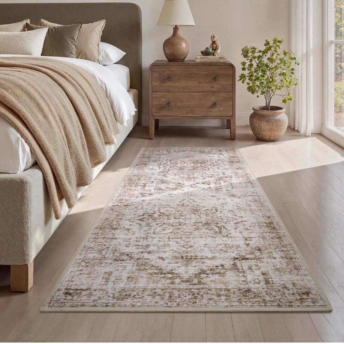 Machine Washable Distressed Runner Rug 2x6 ft - photo 5