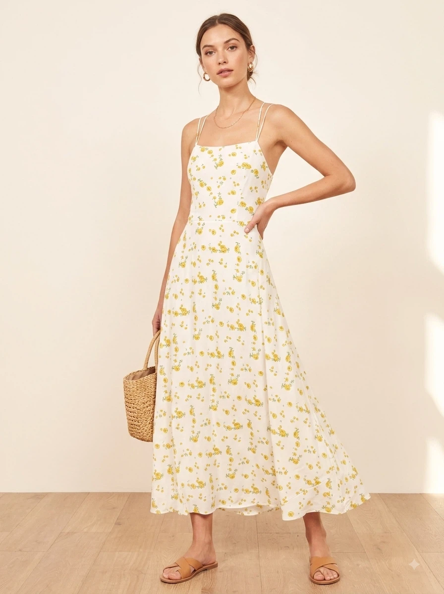 Reformation floral midi dress