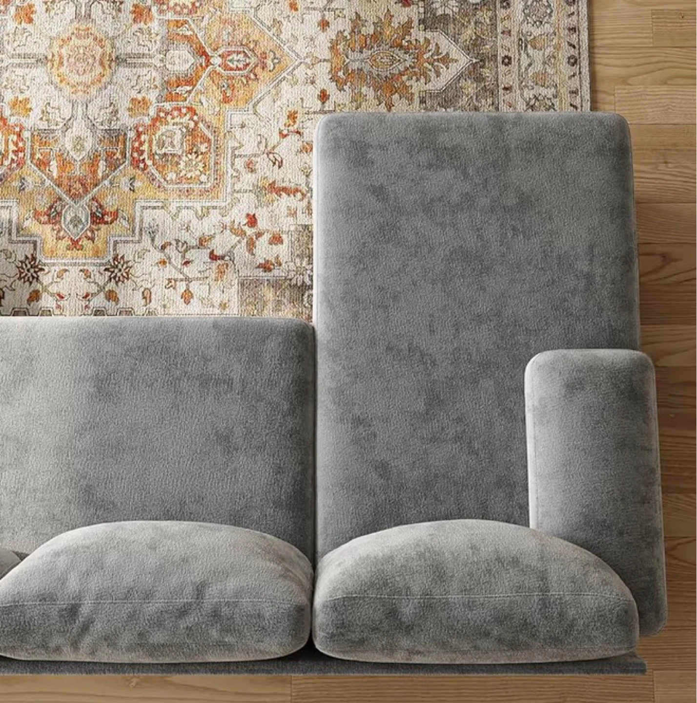 U-Shaped Sectional Sofa in Gray - photo 3