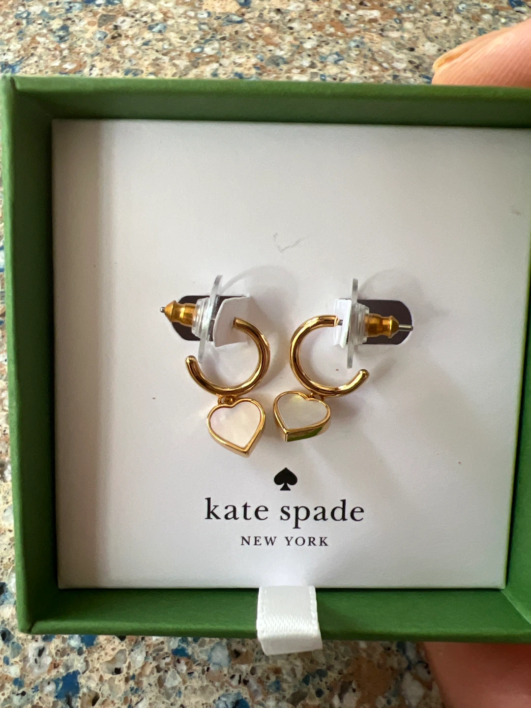 Kate Spade Heart Hoop Earrings