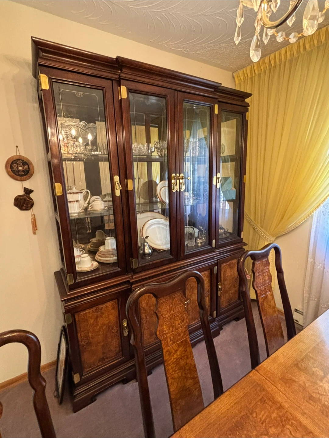 Dining Room Hutch and Chairs Set