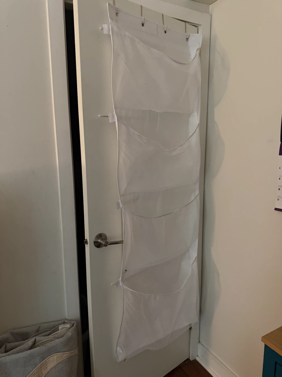 White Mesh Over-The-Door Organizer
