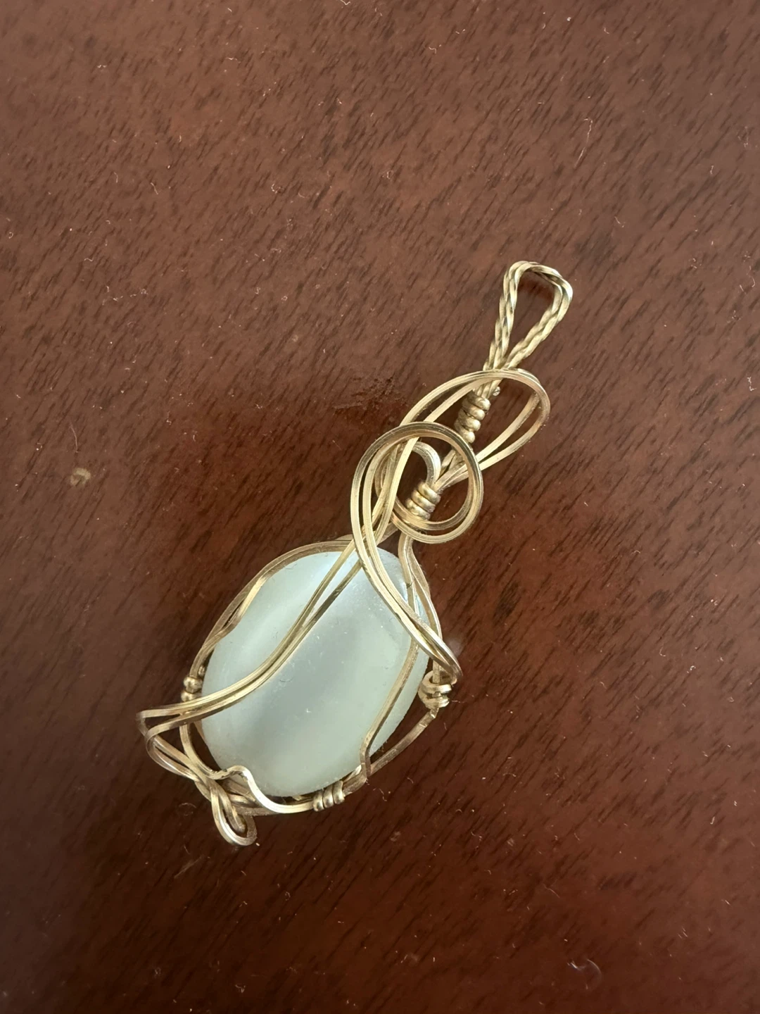 Wire-wrapped pendant handmade - photo 3