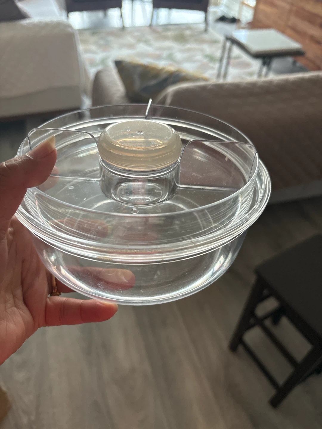 Clear Salad Container with Dressing Cup
