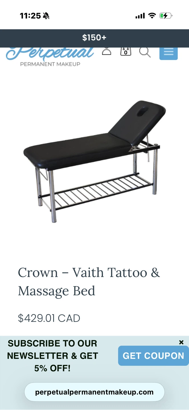 Crown Vaith Tattoo and Massage Bed