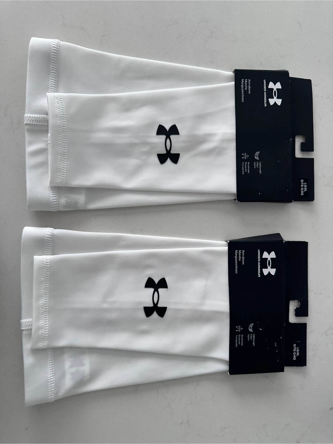 Under Armour Arm Sleeves White Size LG/XL