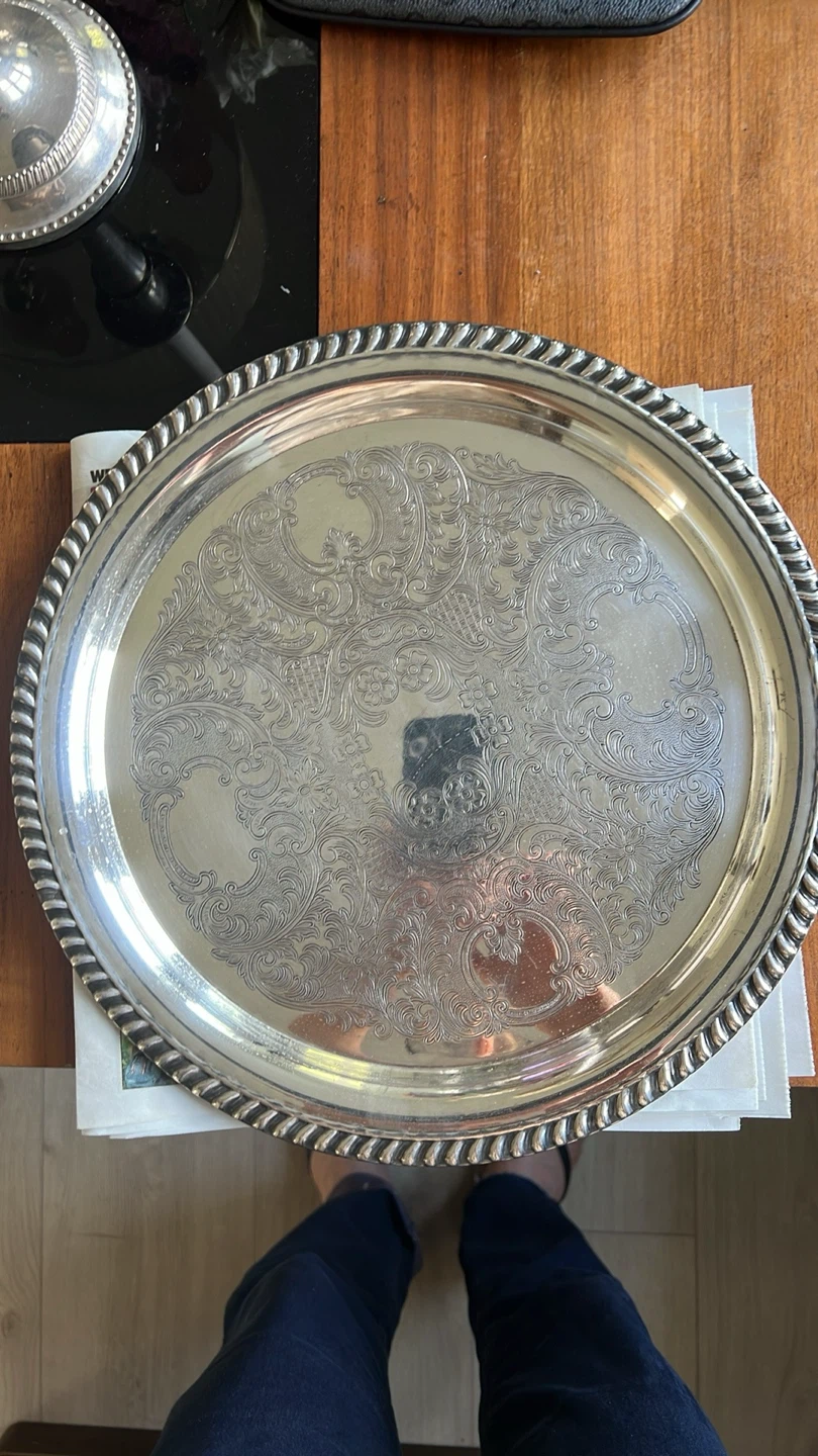 Silver-plated serving tray - photo 2