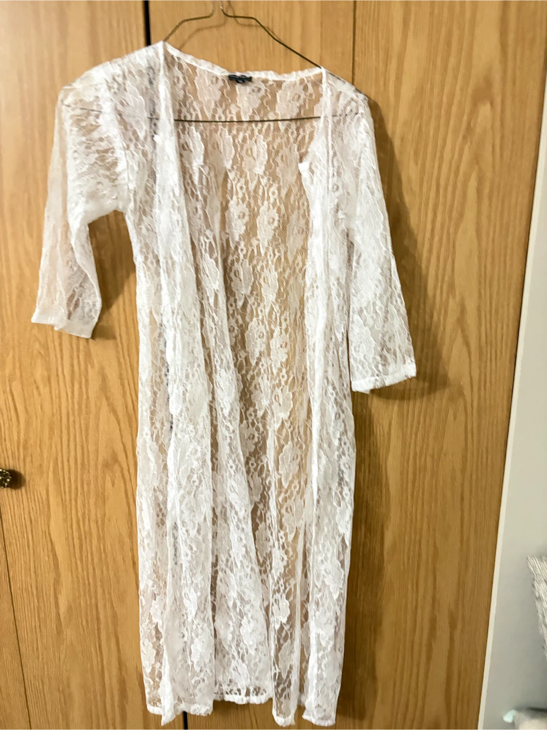 White Lace Open Shrug