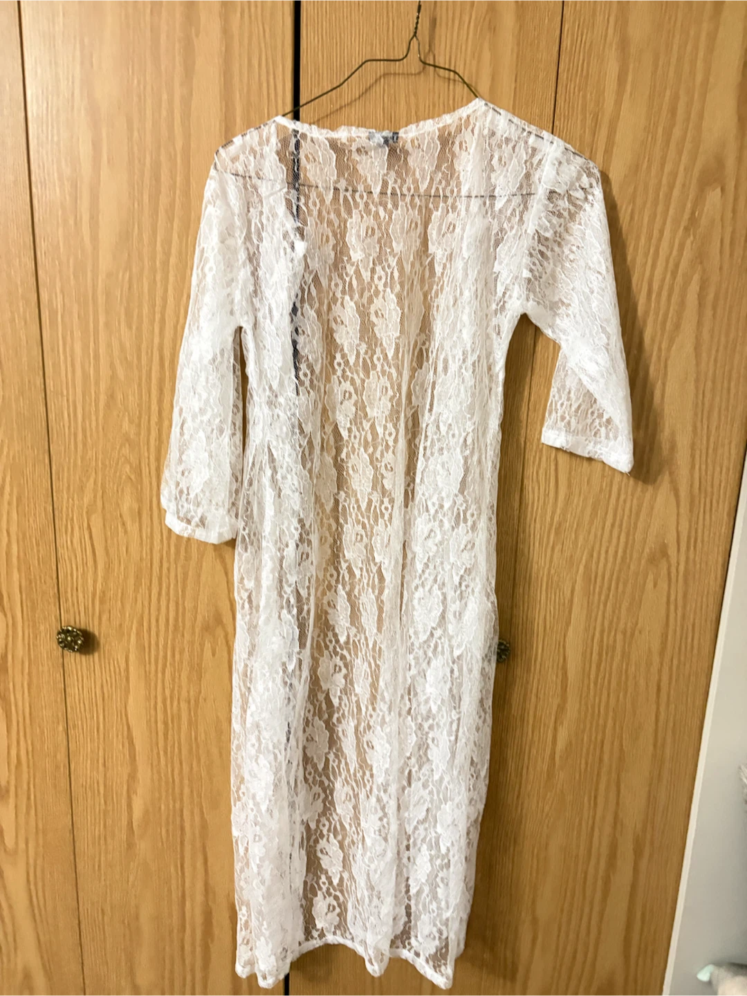 White Lace Open Shrug - photo 2