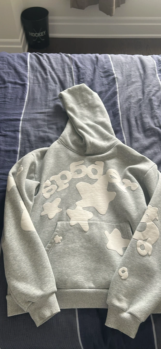 SP5DER Grey Hoodie